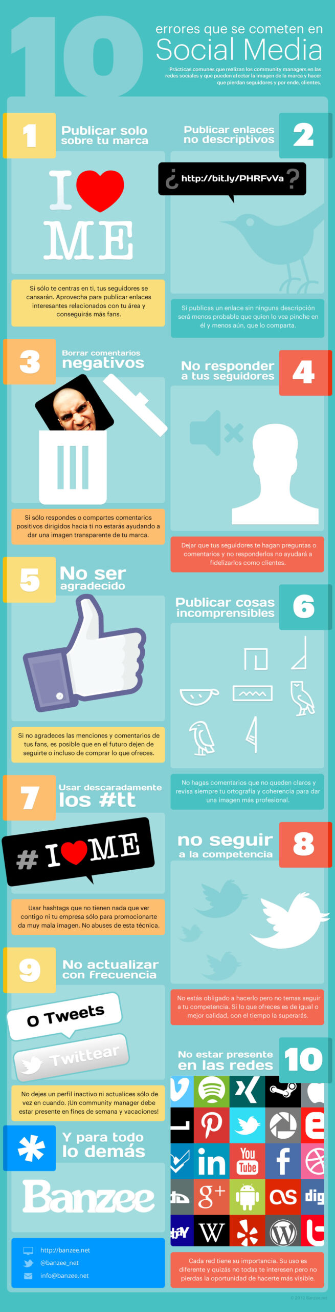 10 errores que se cometen en Social Media